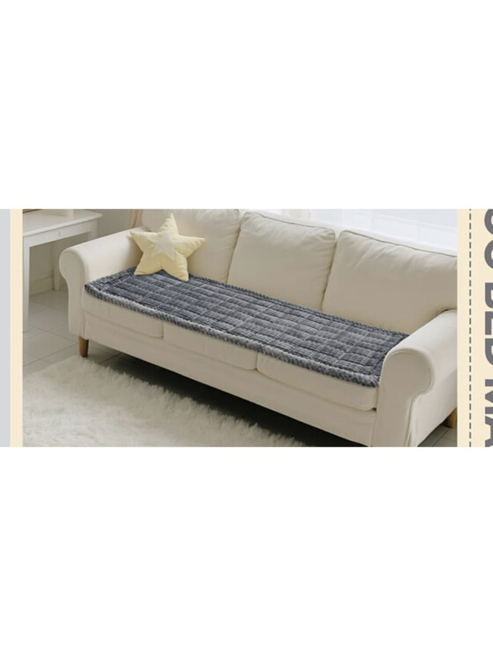 Flying Paws Dog Couch Cover Protector Non Slip Mat Grey 25" x 54"